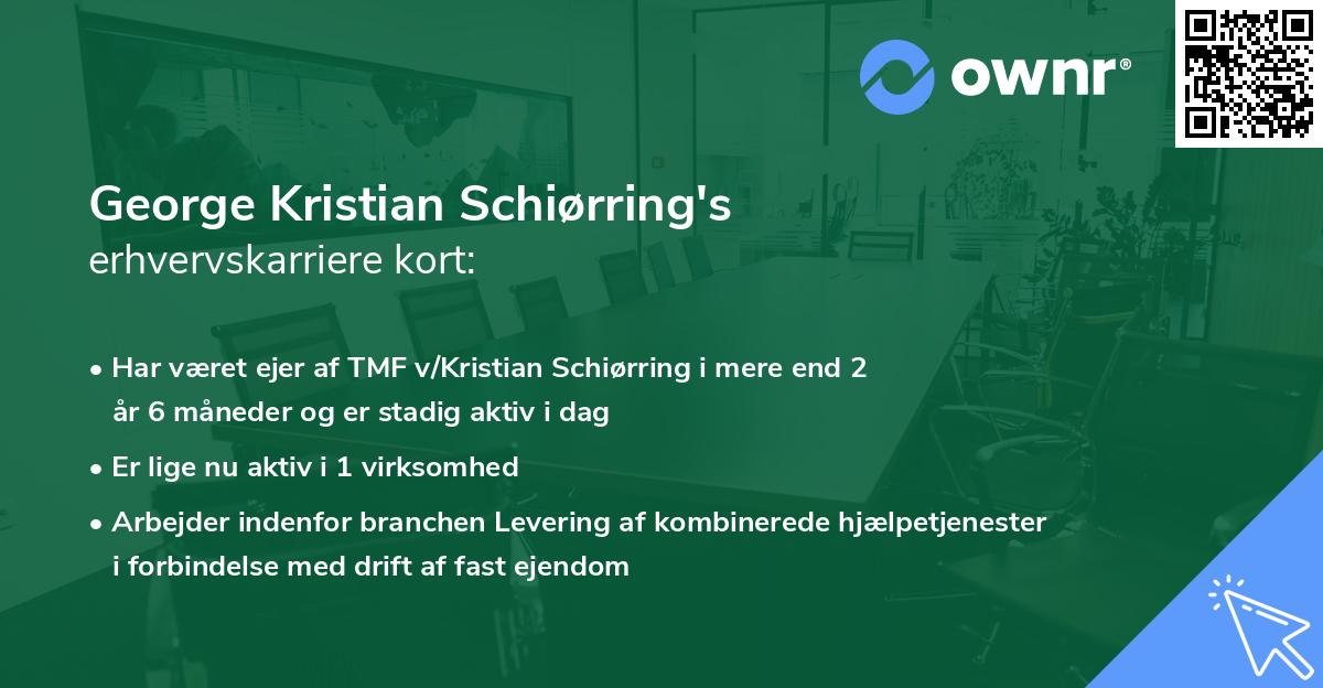 George Kristian Schiørring's erhvervskarriere kort