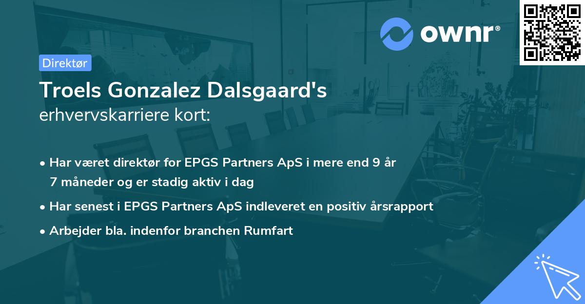 Troels Gonzalez Dalsgaard's erhvervskarriere kort