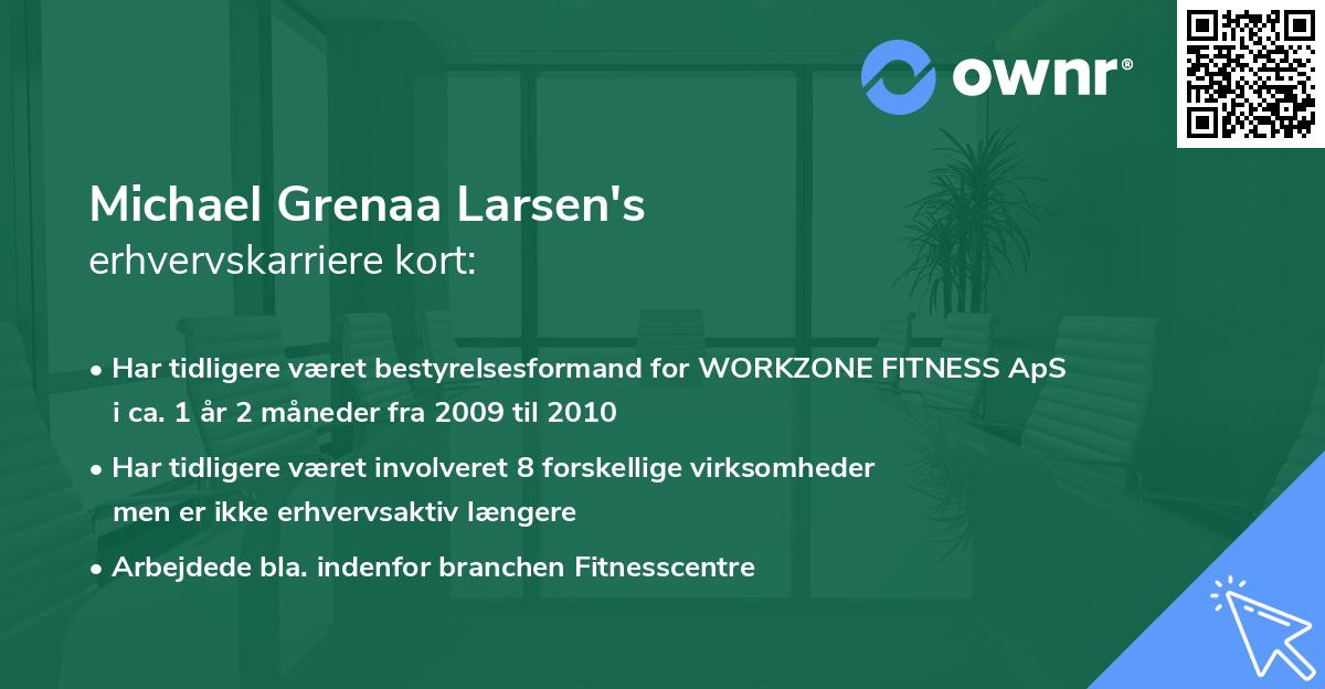 Michael Grenaa Larsen's erhvervskarriere kort