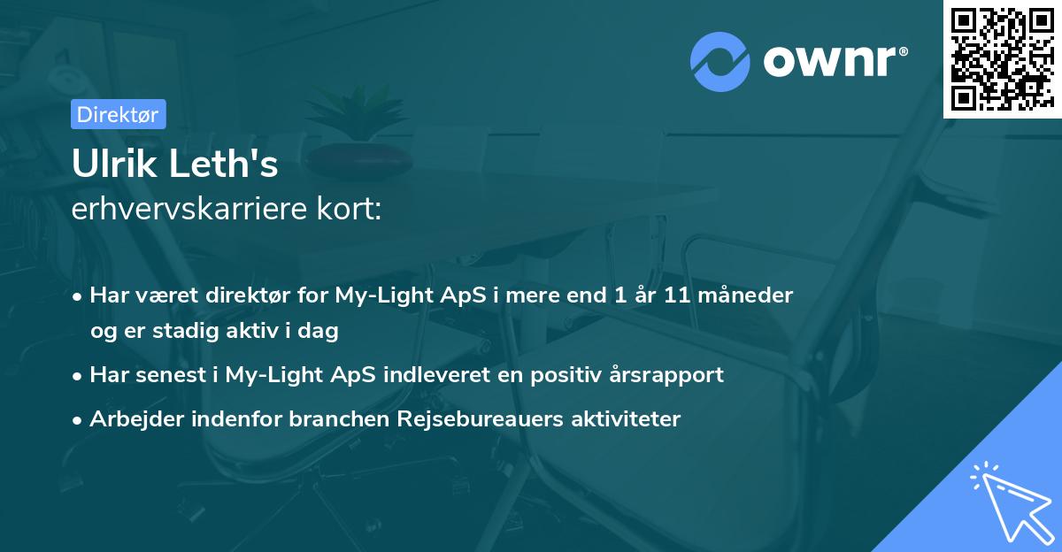 Ulrik Leth's erhvervskarriere kort