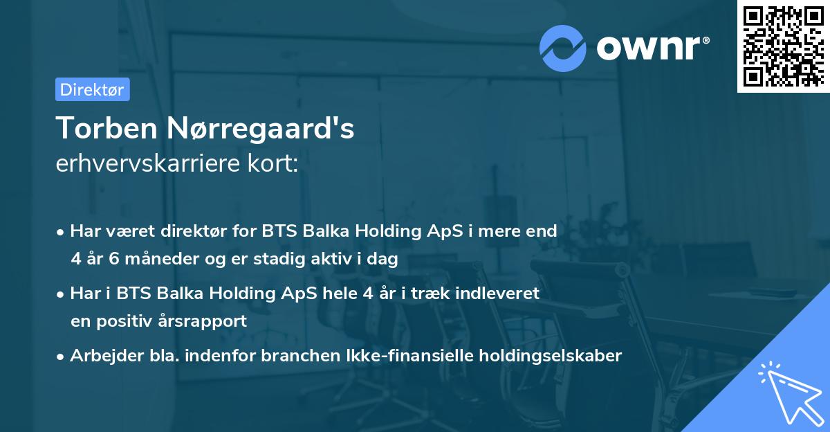 Torben Nørregaard's erhvervskarriere kort