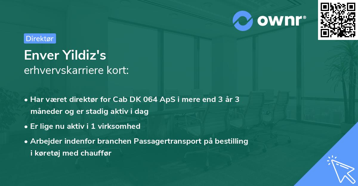Enver Yildiz's erhvervskarriere kort