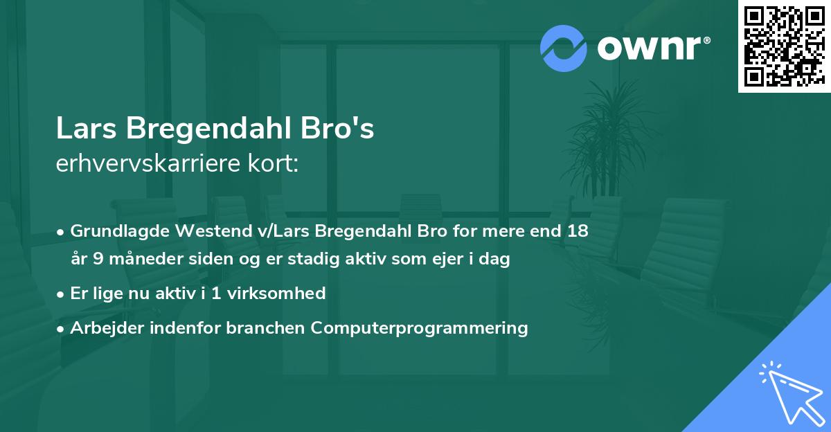 Lars Bregendahl Bro's erhvervskarriere kort