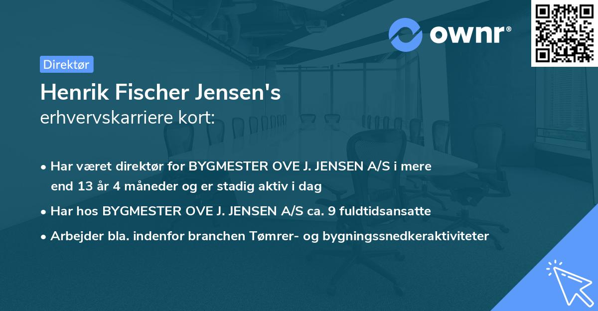 Henrik Fischer Jensen's erhvervskarriere kort