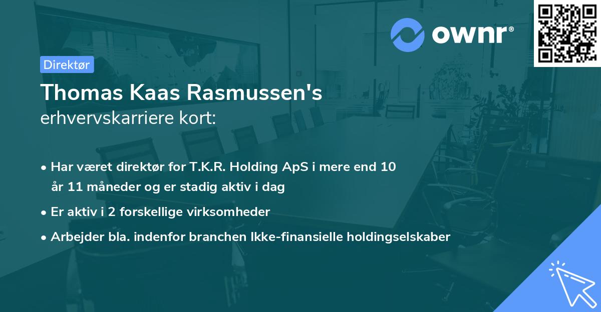 Thomas Kaas Rasmussen's erhvervskarriere kort