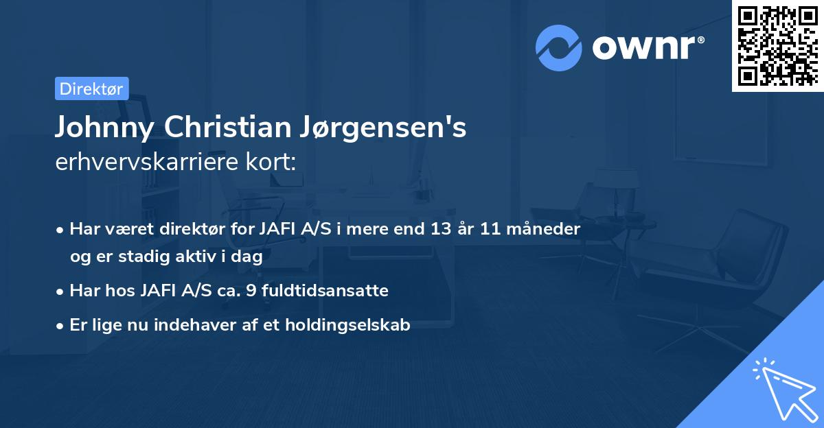 Johnny Christian Jørgensen's erhvervskarriere kort