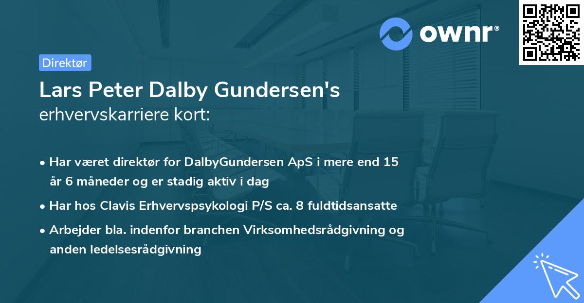 Lars Peter Dalby Gundersen's erhvervskarriere kort