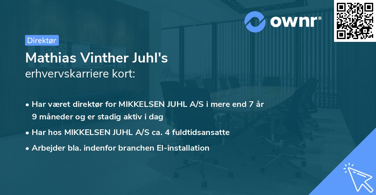 Mathias Vinther Juhl's erhvervskarriere kort