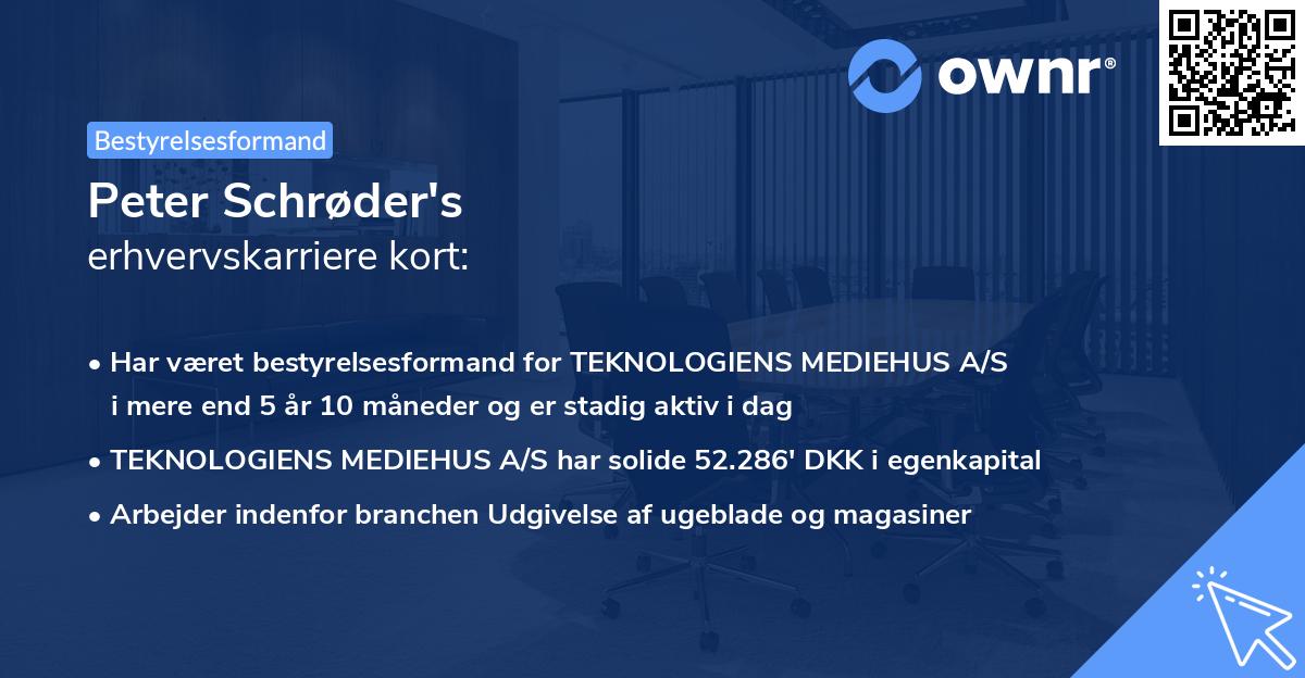 Peter Schrøder's erhvervskarriere kort