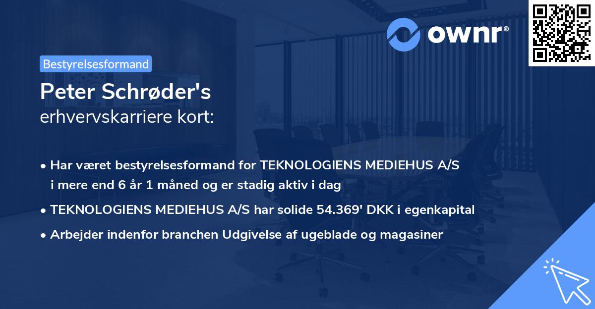 Peter Schrøder's erhvervskarriere kort