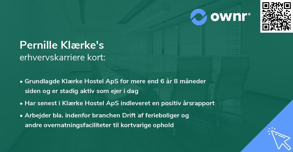 Pernille Klærke's erhvervskarriere kort