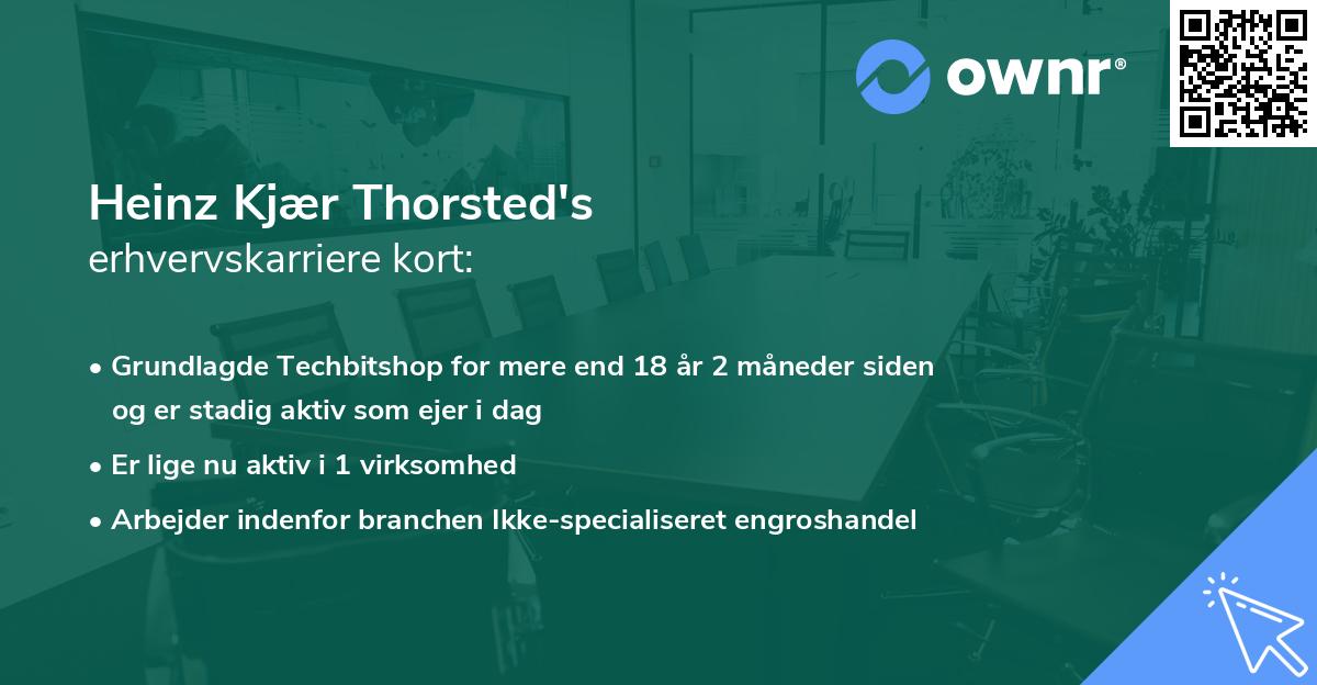 Heinz Kjær Thorsted's erhvervskarriere kort