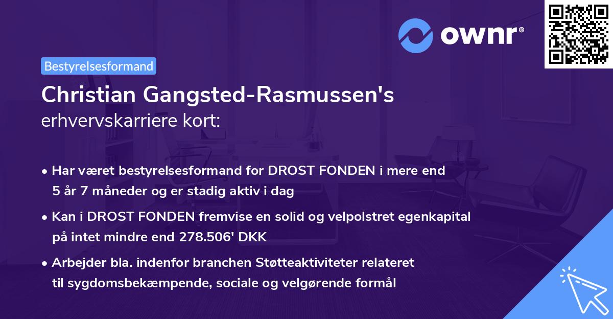 Christian Gangsted-Rasmussen's erhvervskarriere kort