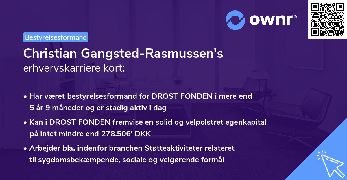 Christian Gangsted-Rasmussen's erhvervskarriere kort