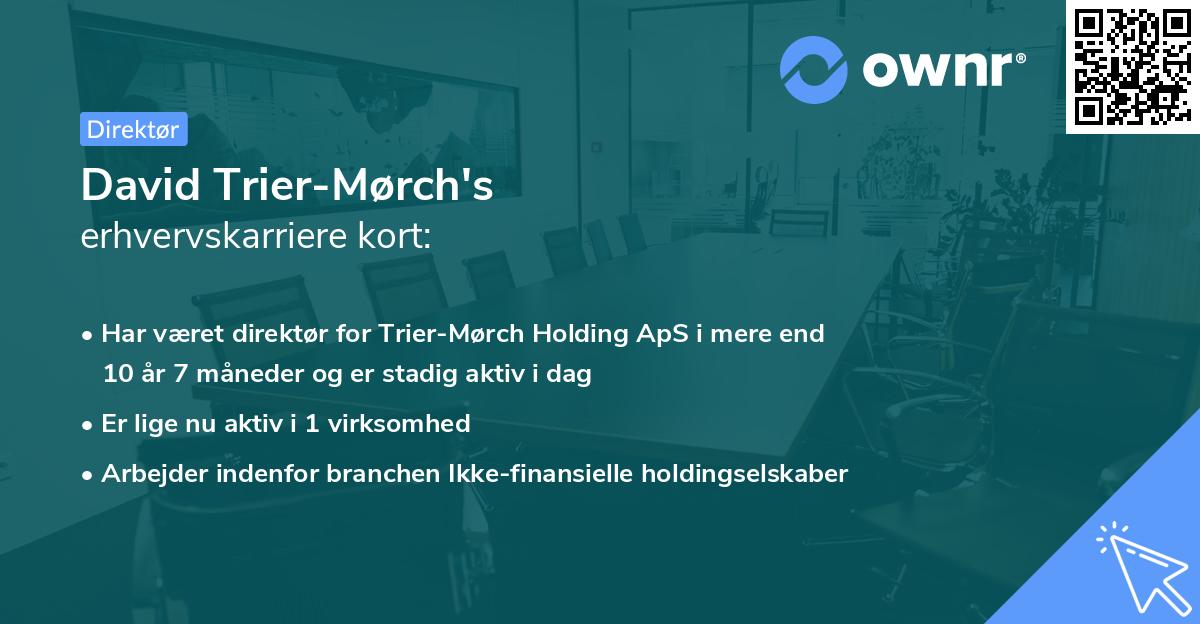 David Trier-Mørch's erhvervskarriere kort