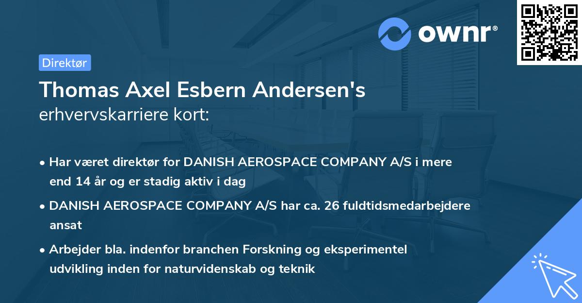 Thomas Axel Esbern Andersen's erhvervskarriere kort