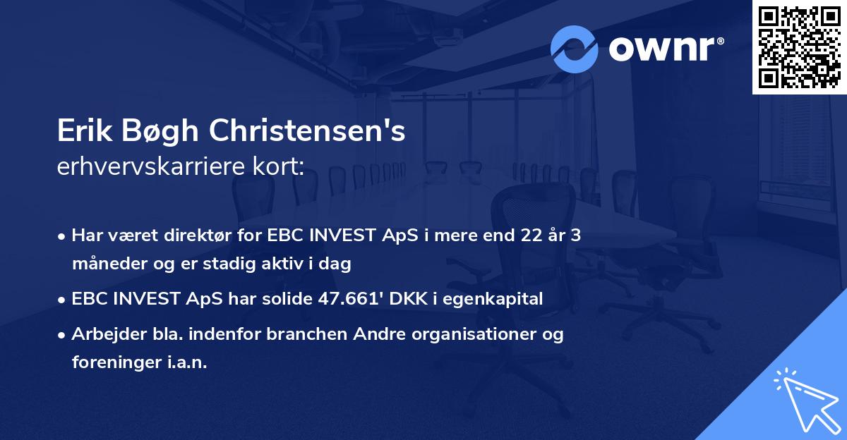 Erik Bøgh Christensen's erhvervskarriere kort