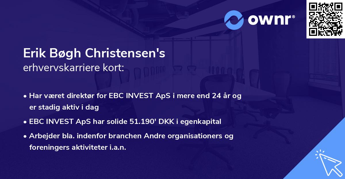 Erik Bøgh Christensen's erhvervskarriere kort