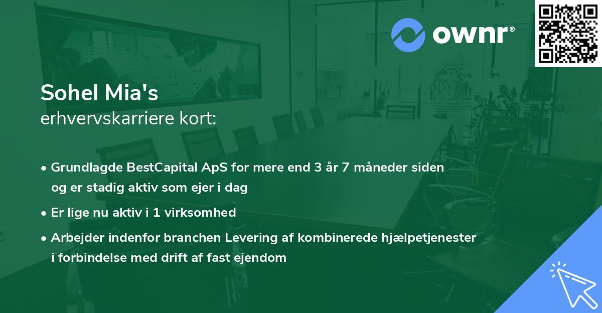 Sohel Mia's erhvervskarriere kort