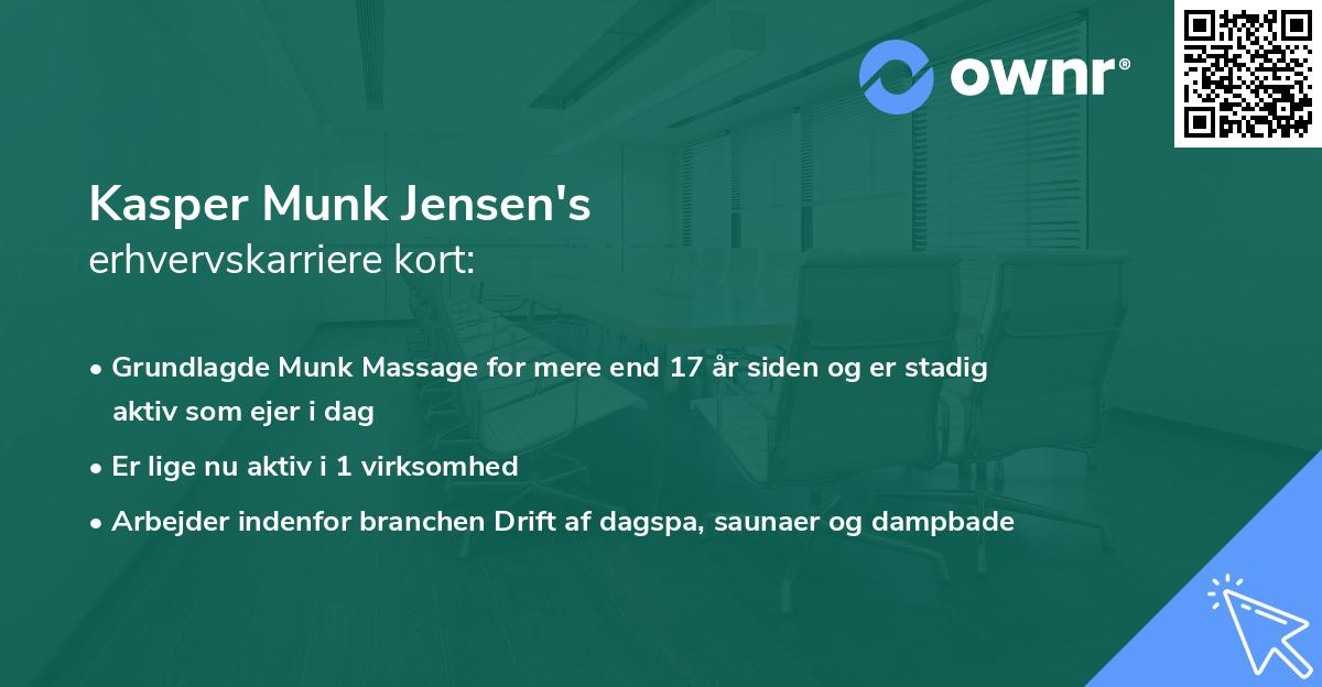 Kasper Munk Jensen's erhvervskarriere kort
