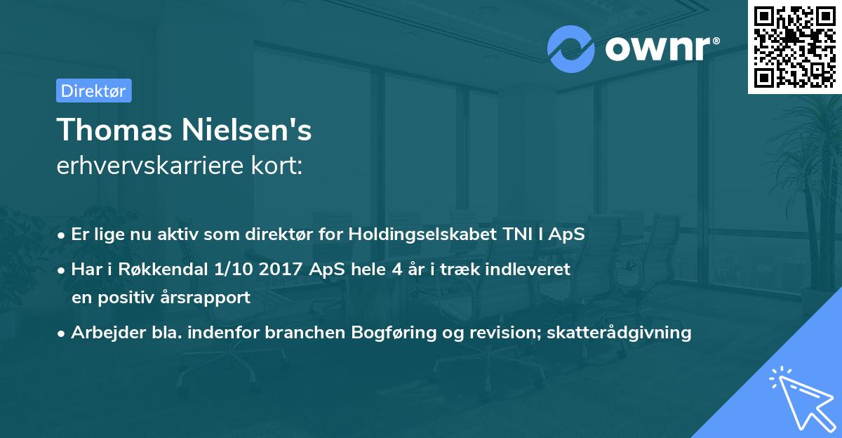 Thomas Nielsen's erhvervskarriere kort