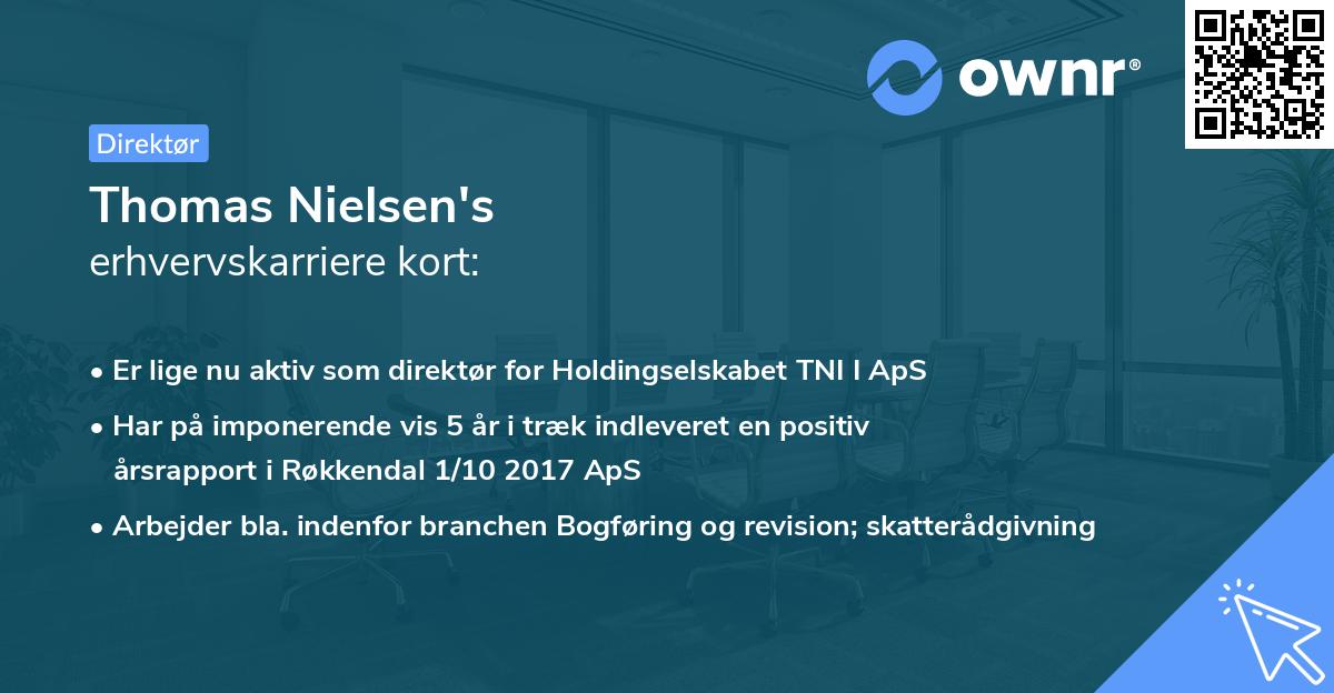 Thomas Nielsen's erhvervskarriere kort