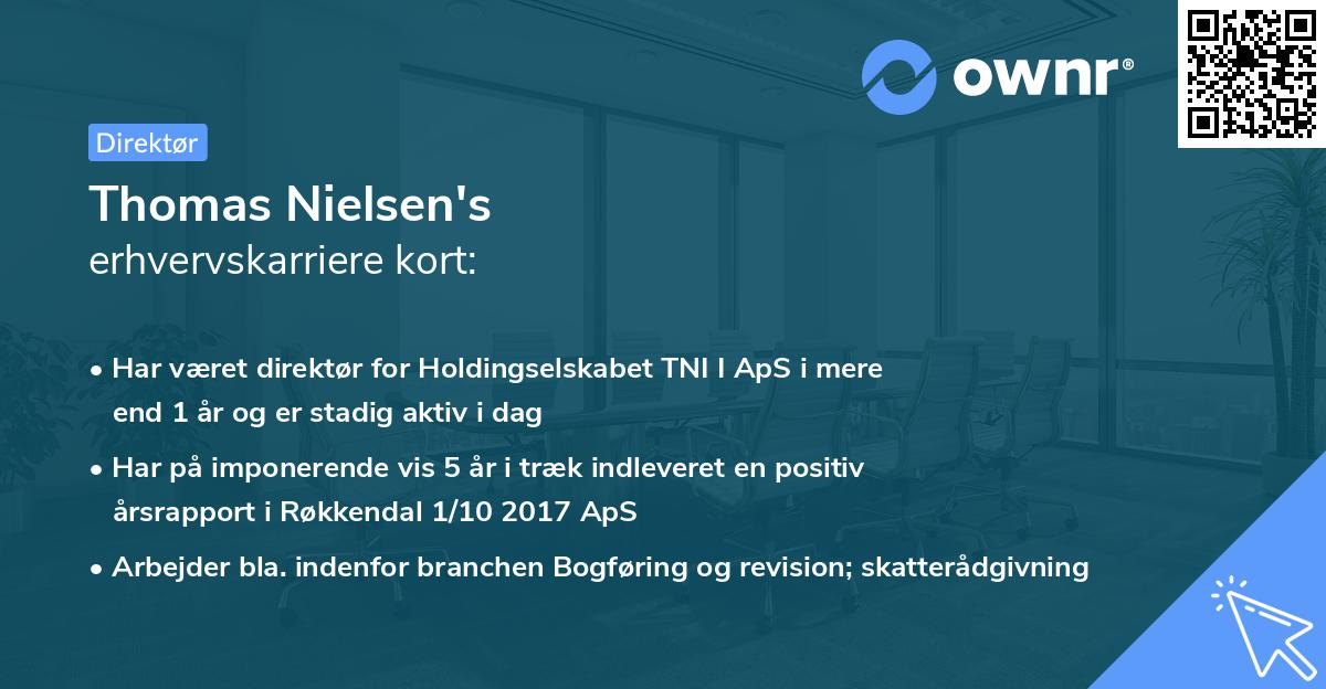 Thomas Nielsen's erhvervskarriere kort