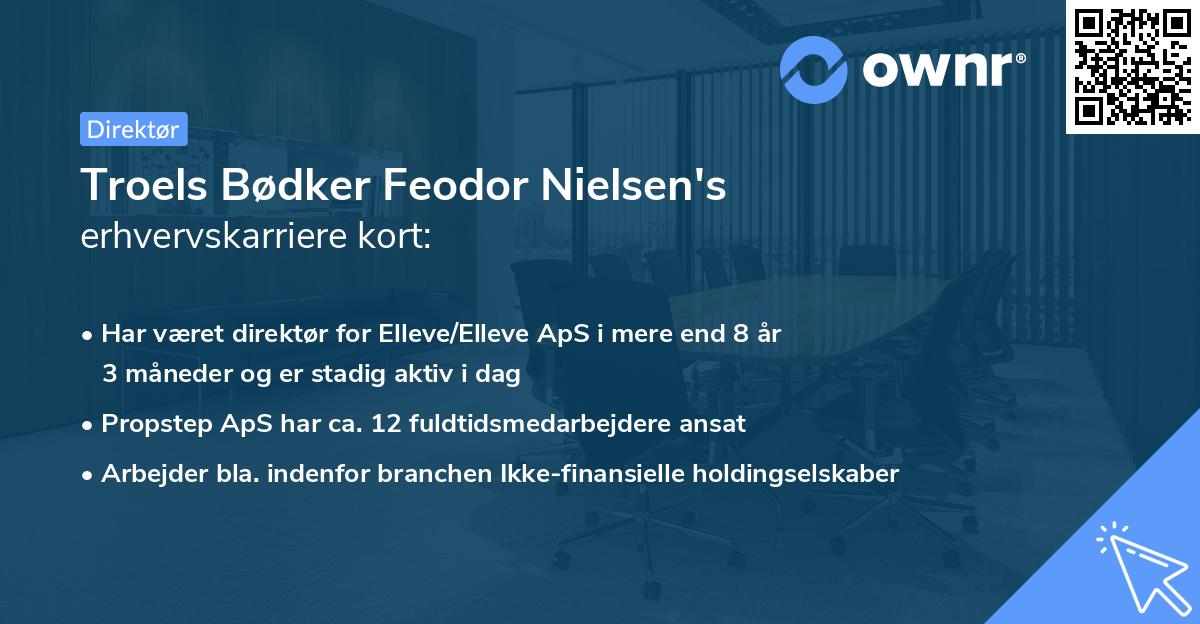 Troels Bødker Feodor Nielsen's erhvervskarriere kort