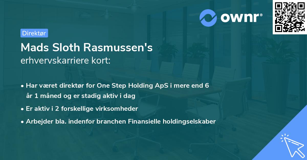 Mads Sloth Rasmussen's erhvervskarriere kort