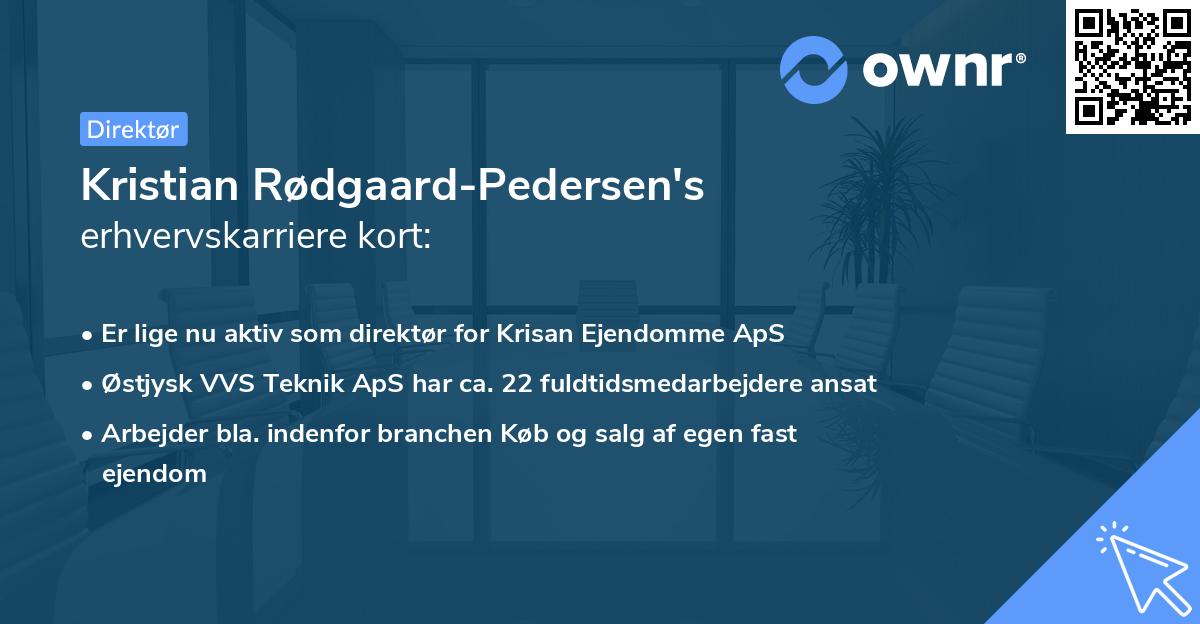 Kristian Rødgaard-Pedersen's erhvervskarriere kort