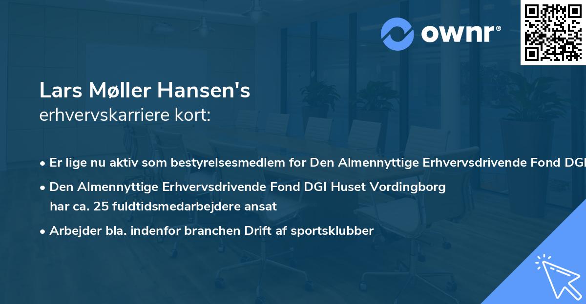 Lars Møller Hansen's erhvervskarriere kort