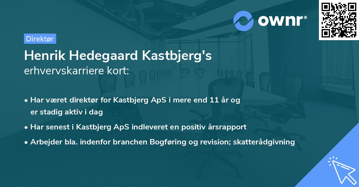 Henrik Hedegaard Kastbjerg's erhvervskarriere kort