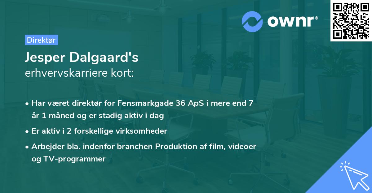 Jesper Dalgaard's erhvervskarriere kort