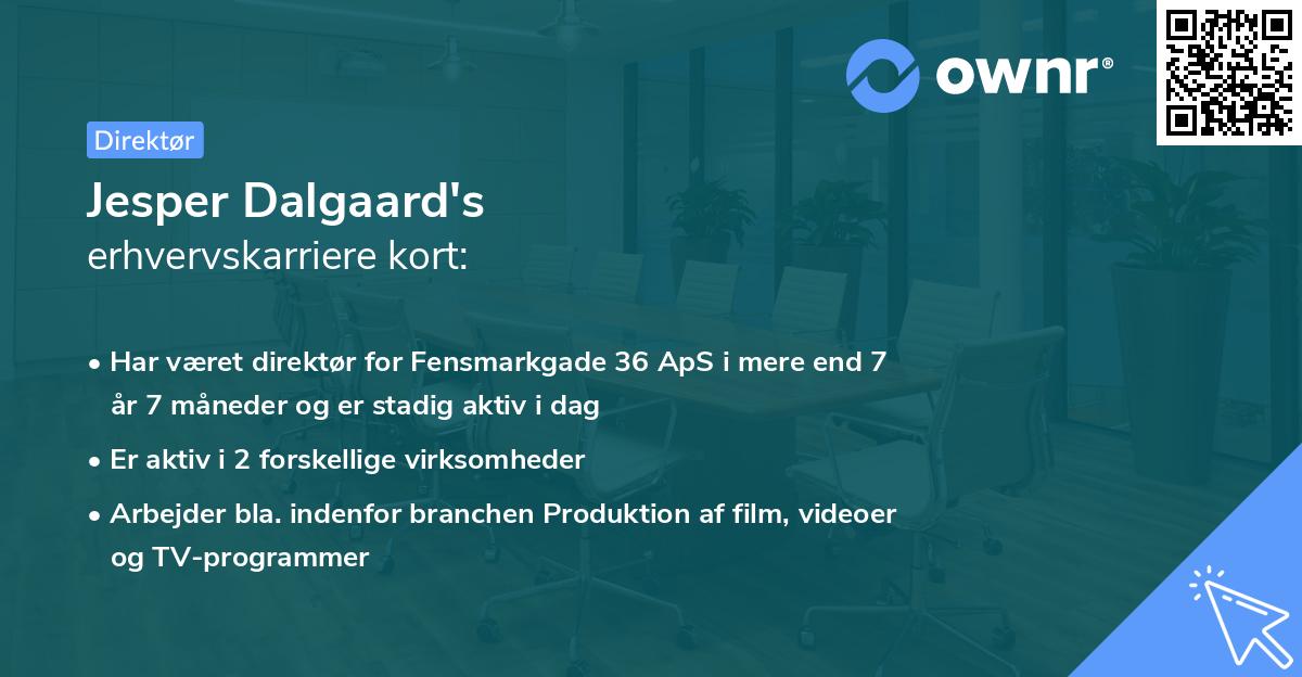 Jesper Dalgaard's erhvervskarriere kort