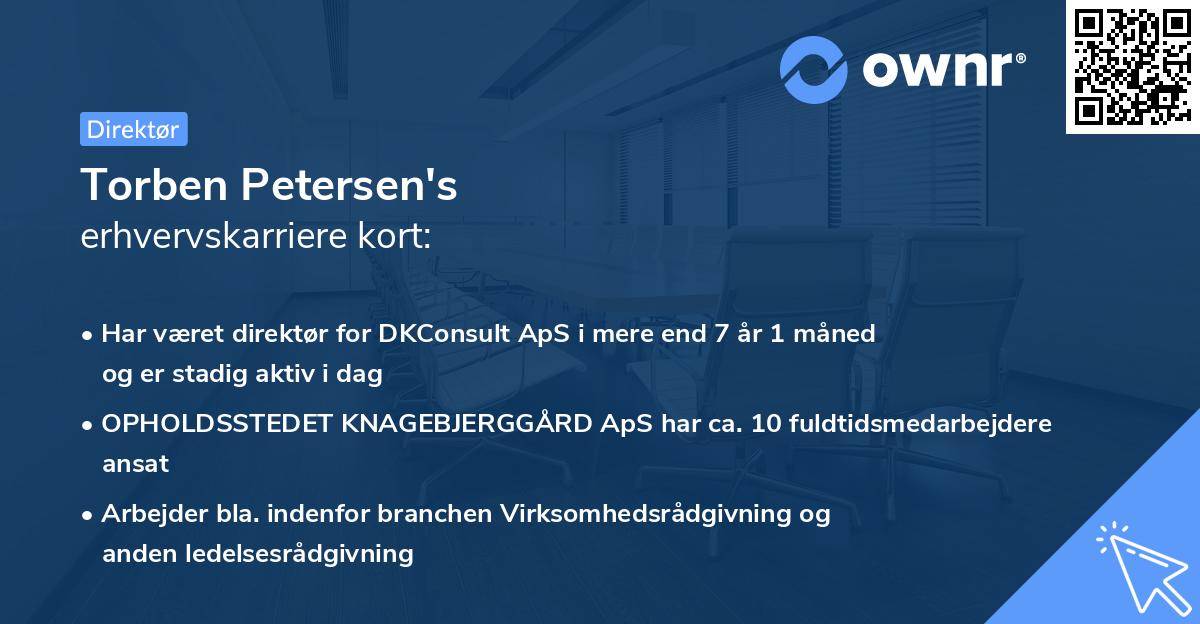 Torben Petersen's erhvervskarriere kort