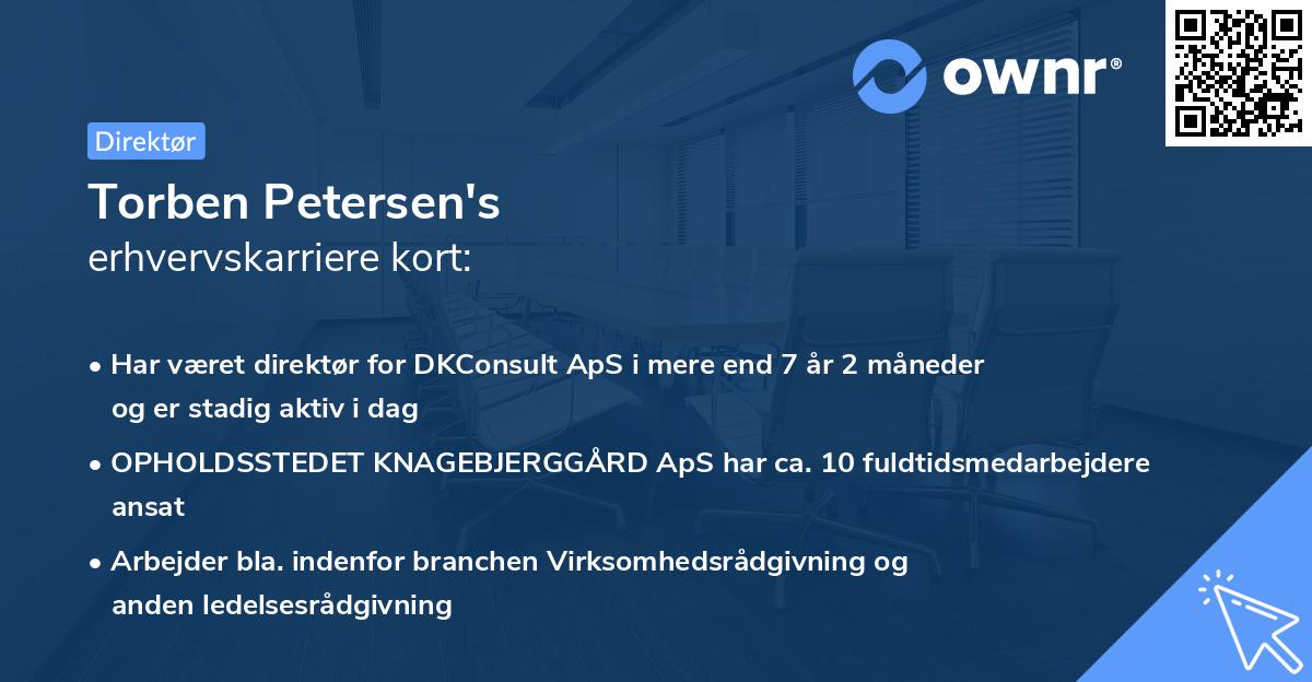Torben Petersen's erhvervskarriere kort