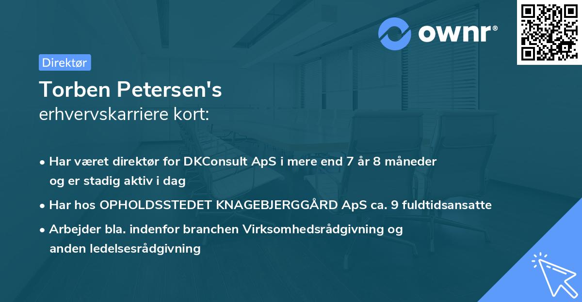 Torben Petersen's erhvervskarriere kort
