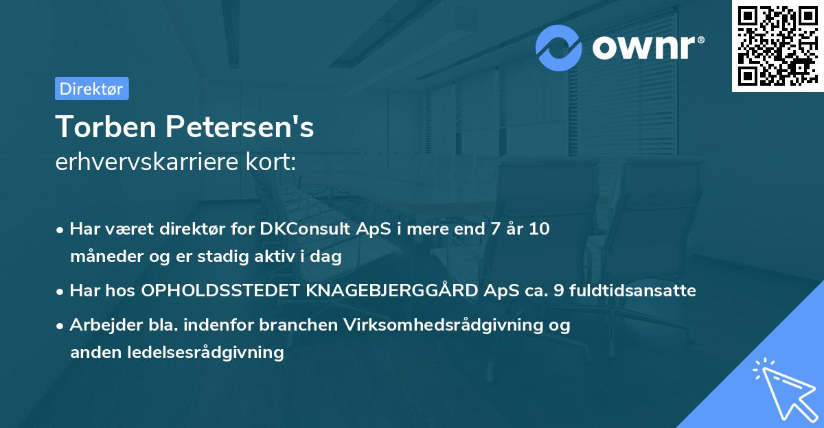 Torben Petersen's erhvervskarriere kort
