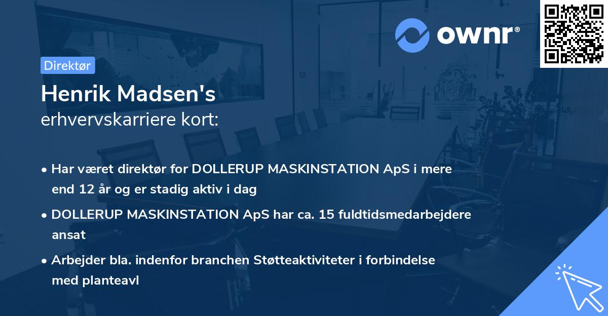 Henrik Madsen's erhvervskarriere kort