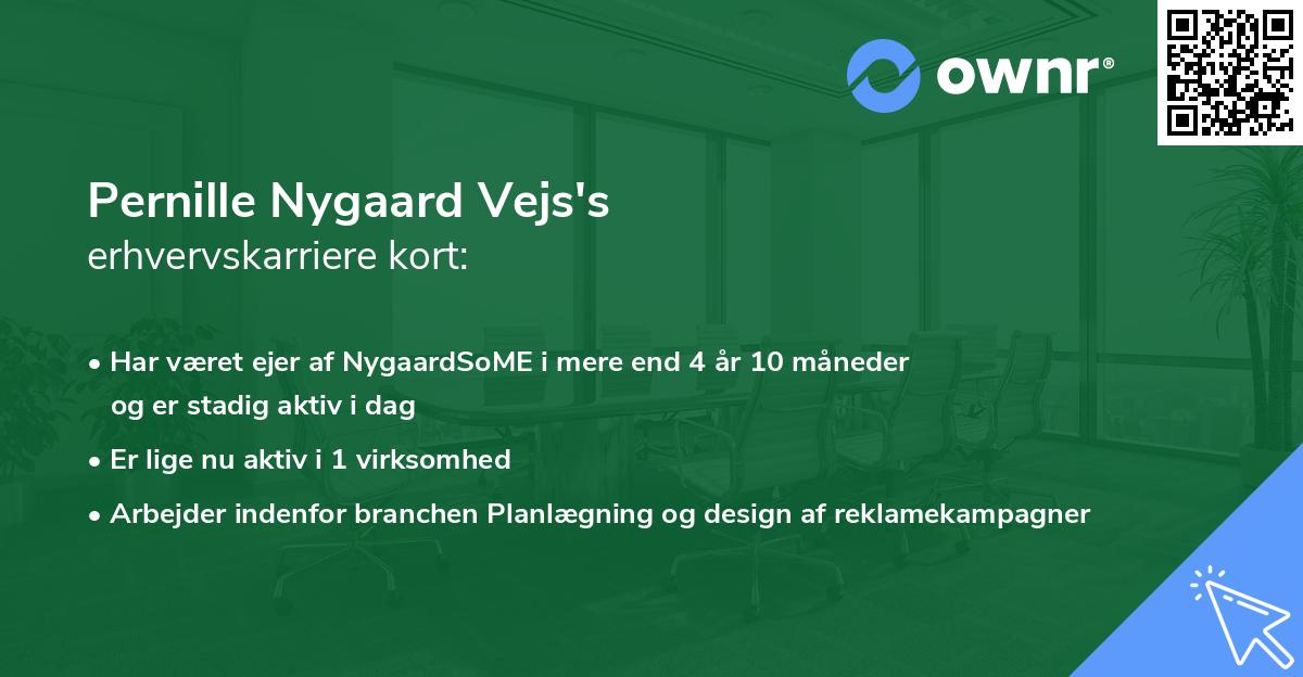 Pernille Nygaard Vejs's erhvervskarriere kort