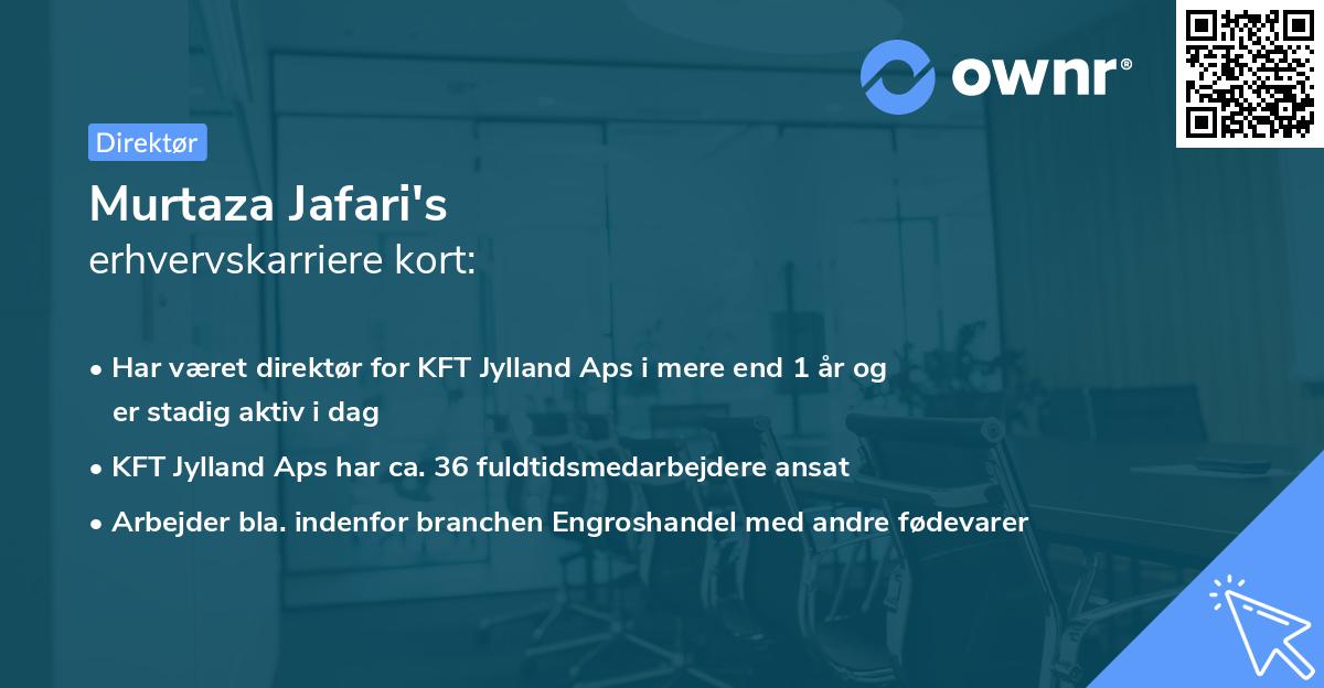 Murtaza Jafari's erhvervskarriere kort