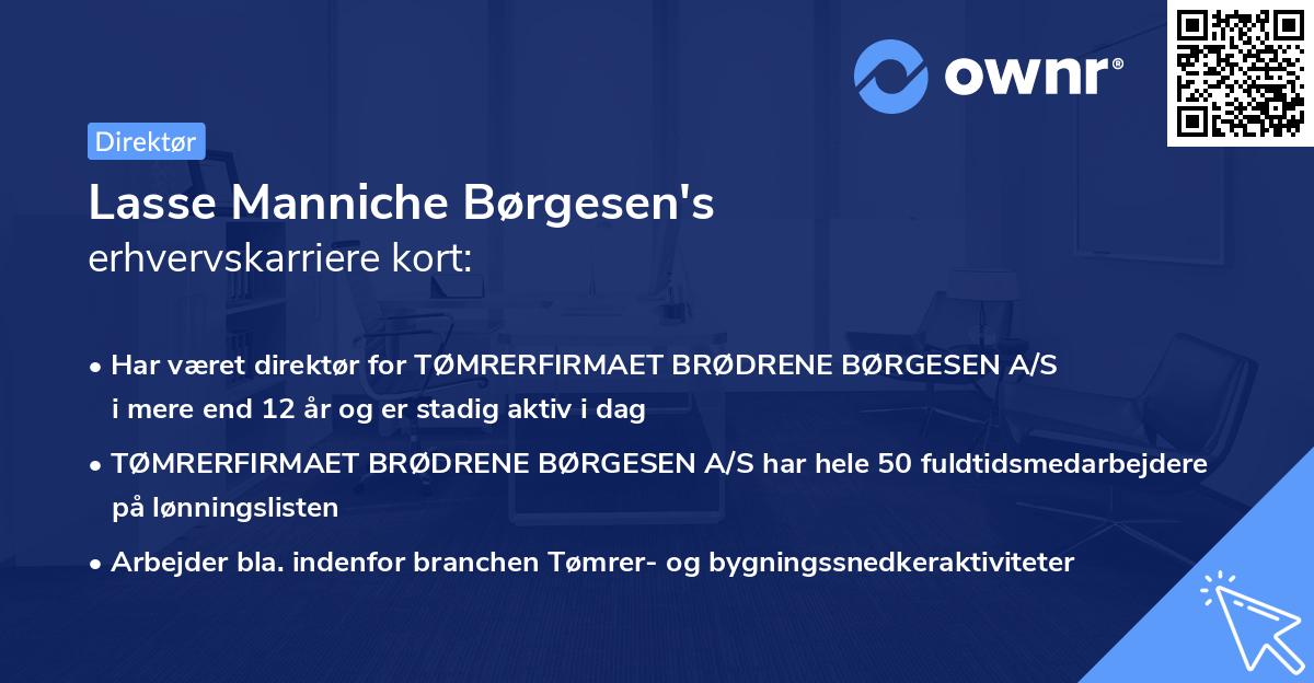 Lasse Manniche Børgesen's erhvervskarriere kort