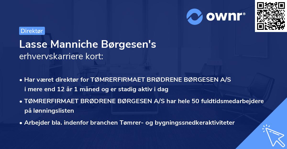 Lasse Manniche Børgesen's erhvervskarriere kort