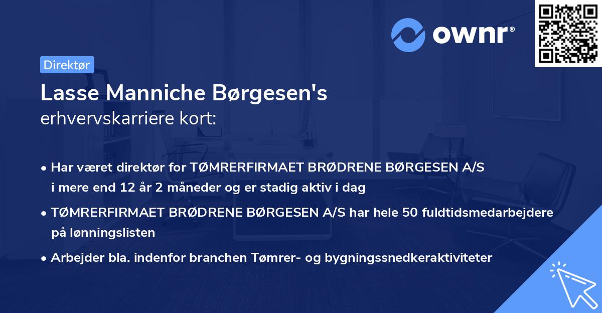 Lasse Manniche Børgesen's erhvervskarriere kort
