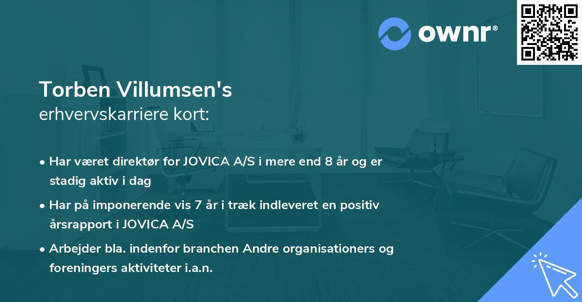 Torben Villumsen's erhvervskarriere kort