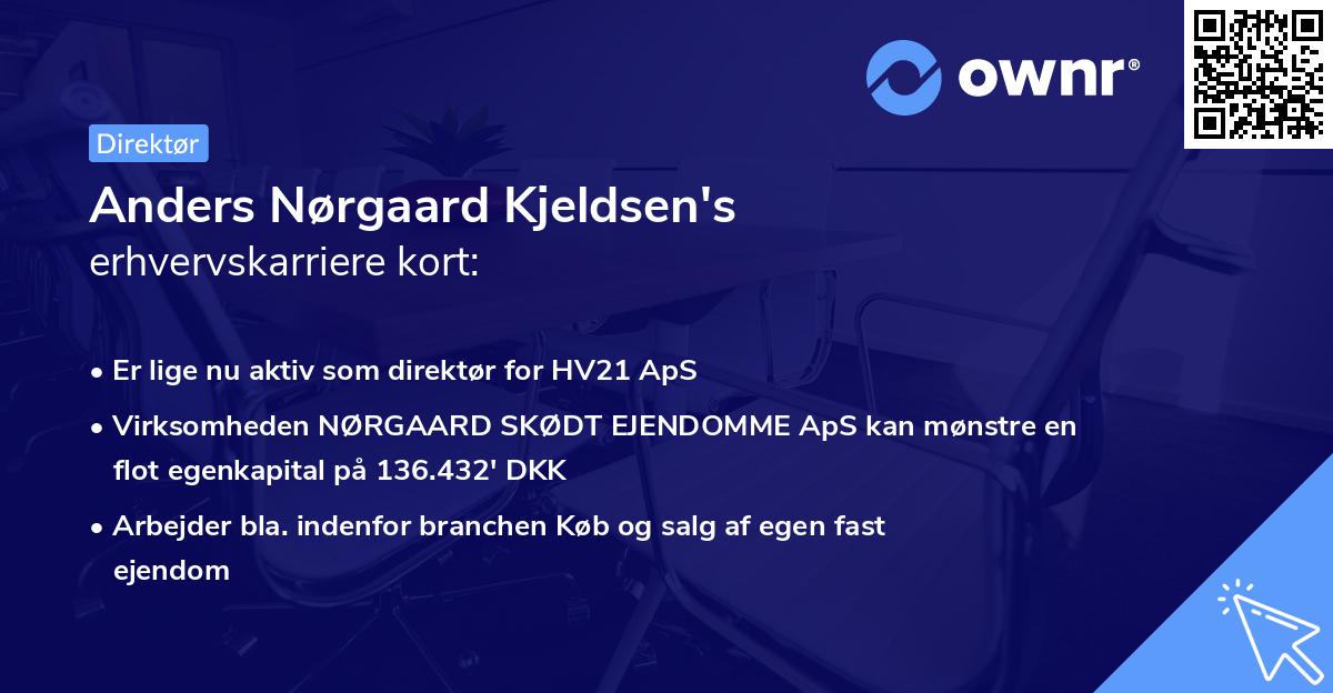 Anders Nørgaard Kjeldsen's erhvervskarriere kort