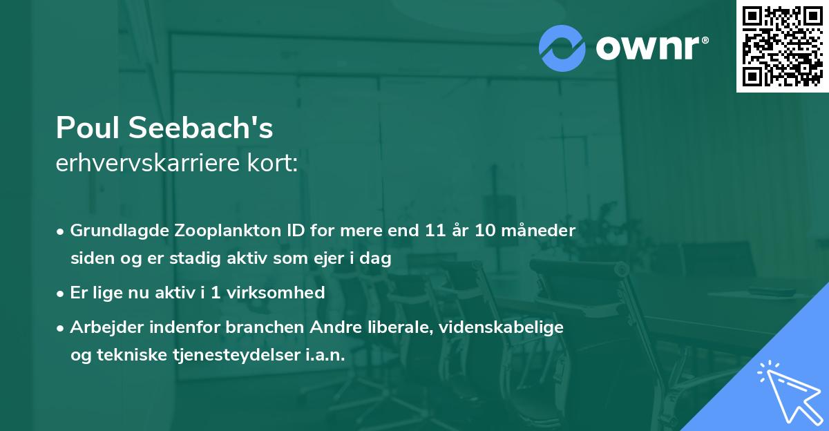 Poul Seebach's erhvervskarriere kort