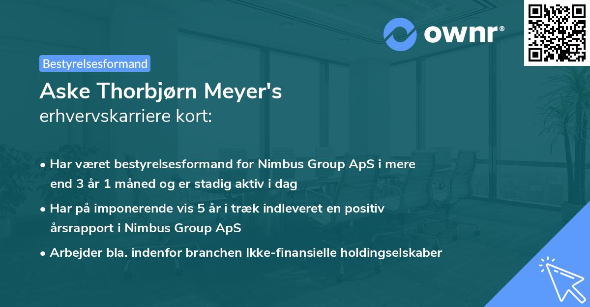 Aske Thorbjørn Meyer's erhvervskarriere kort