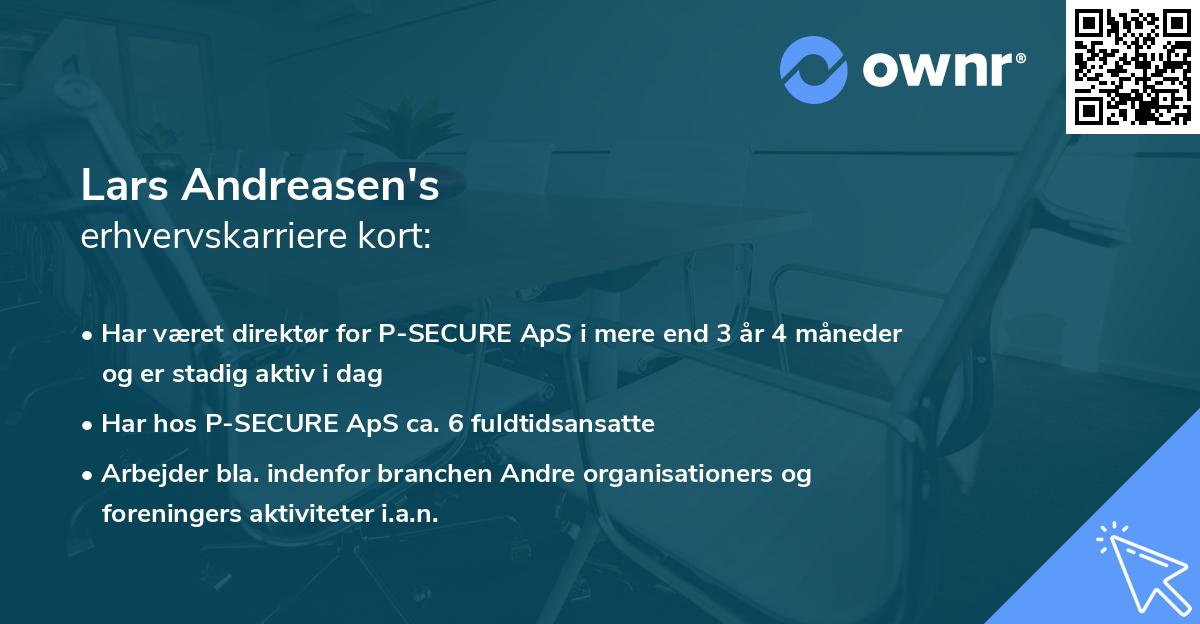 Lars Andreasen's erhvervskarriere kort