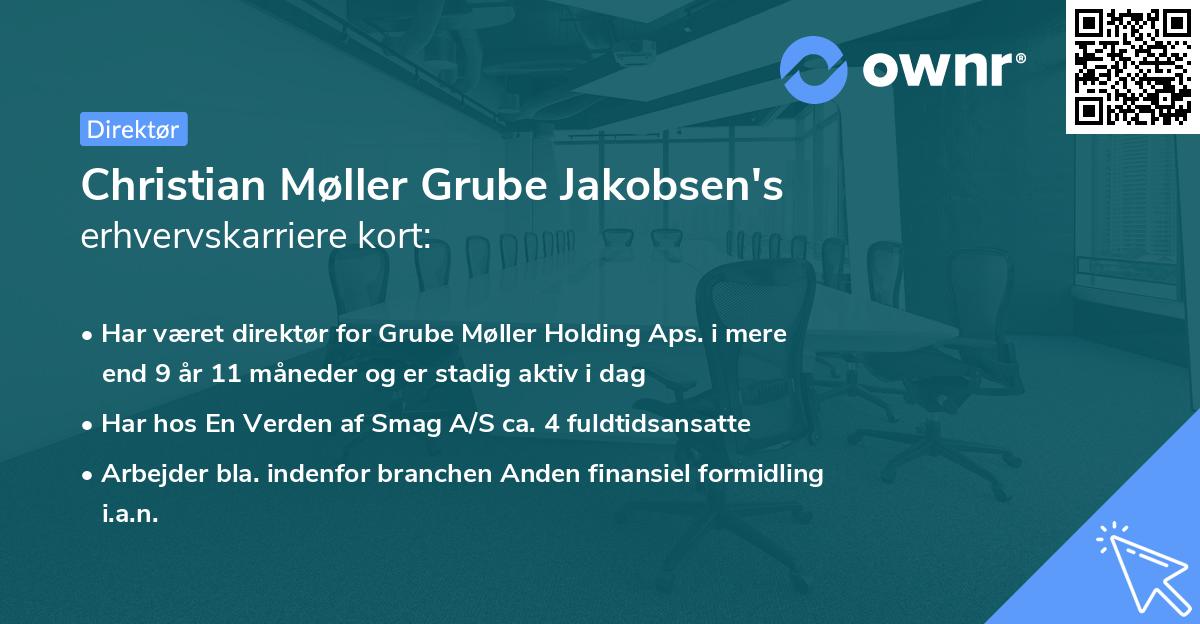 Christian Møller Grube Jakobsen's erhvervskarriere kort